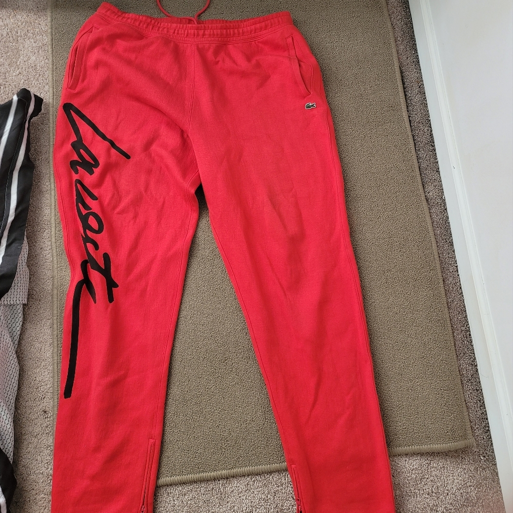 Lacoste sweat pants,  reddish dark orange 2xL